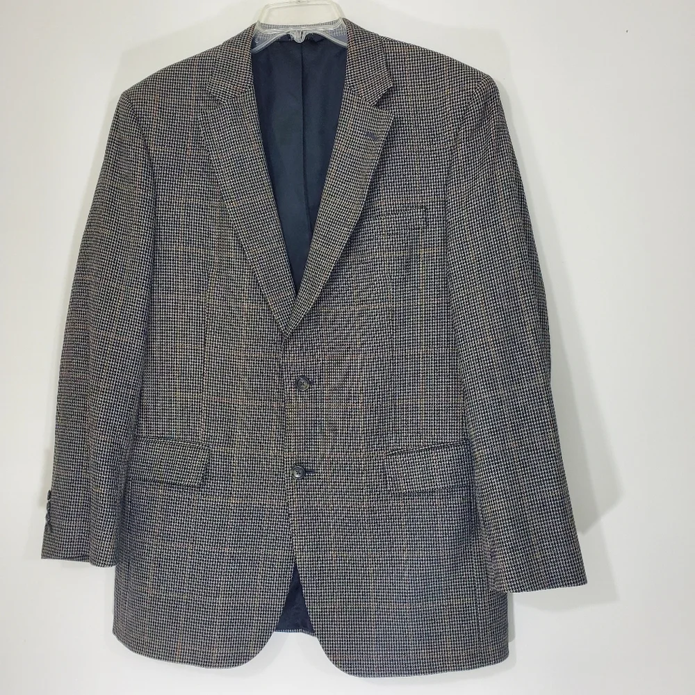 Jos. A. Bank Wool/Silk Checked Blazer, Size 41L
